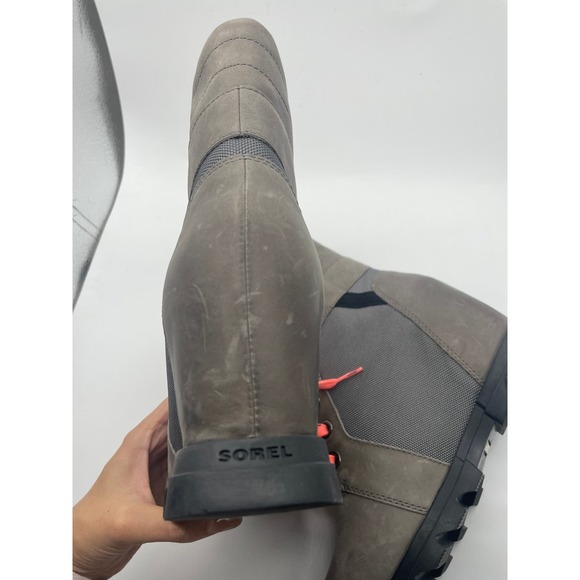 NWT Sorel Joan of Arctic Waterproof Wedge III Lexie Bootie Quarry Sz 9.5 Grey - Picture 12 of 13